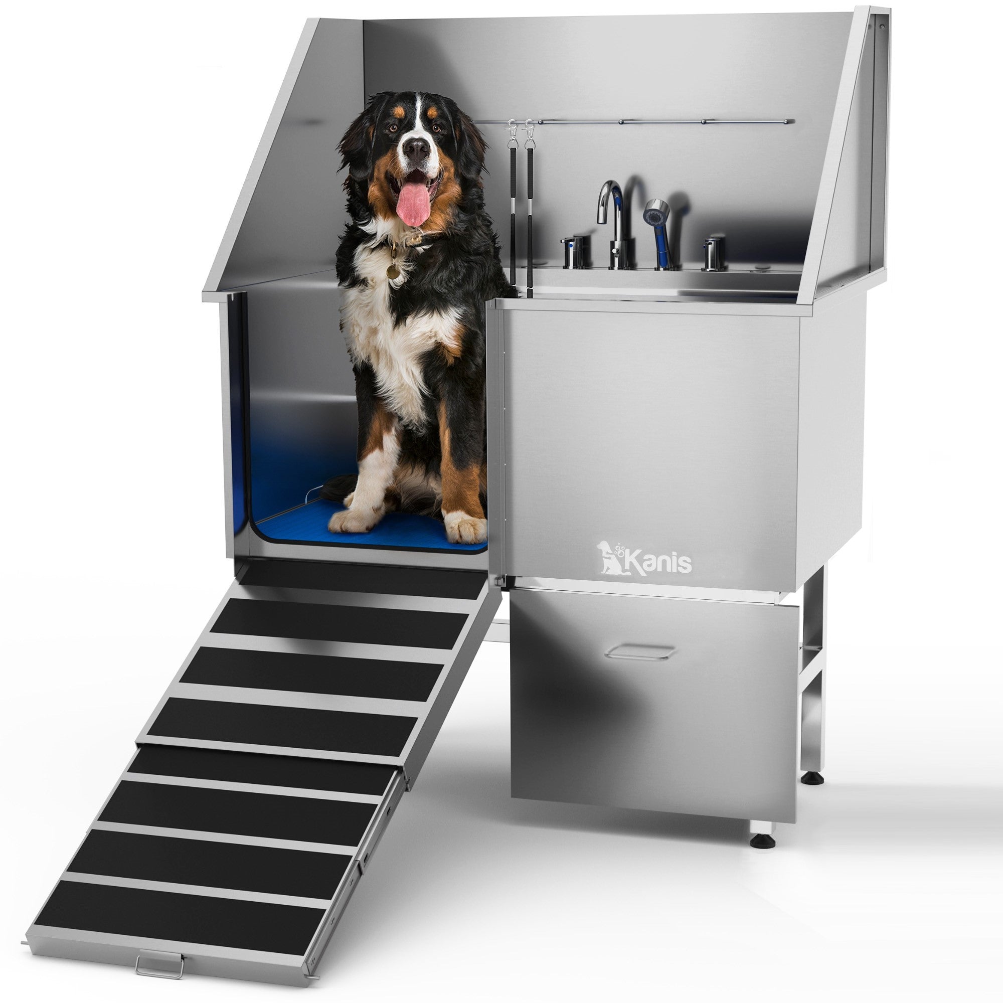 Dog grooming bath store with water tank