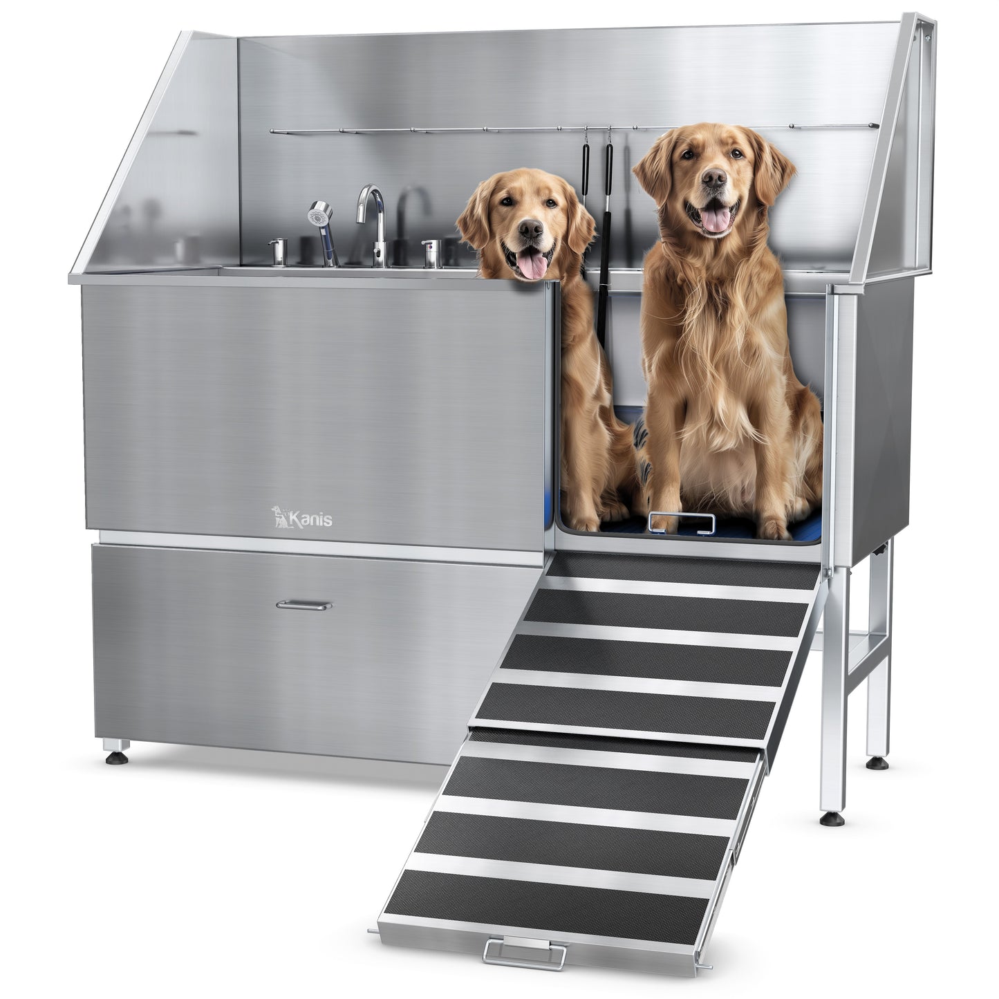 KANIS - Professional Stainless Steel Dog Bathing Station