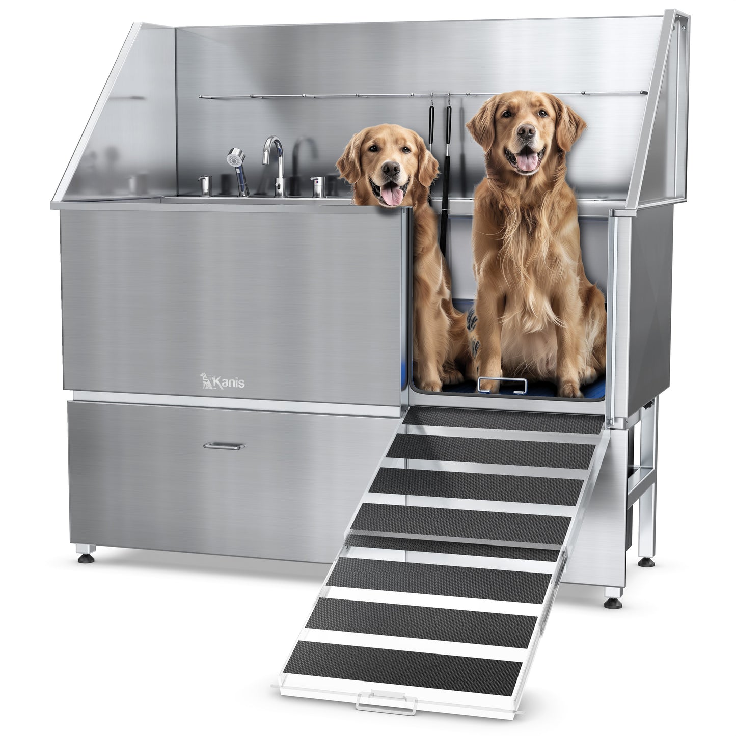 KANIS - Professional Stainless Steel Dog Bathing Station