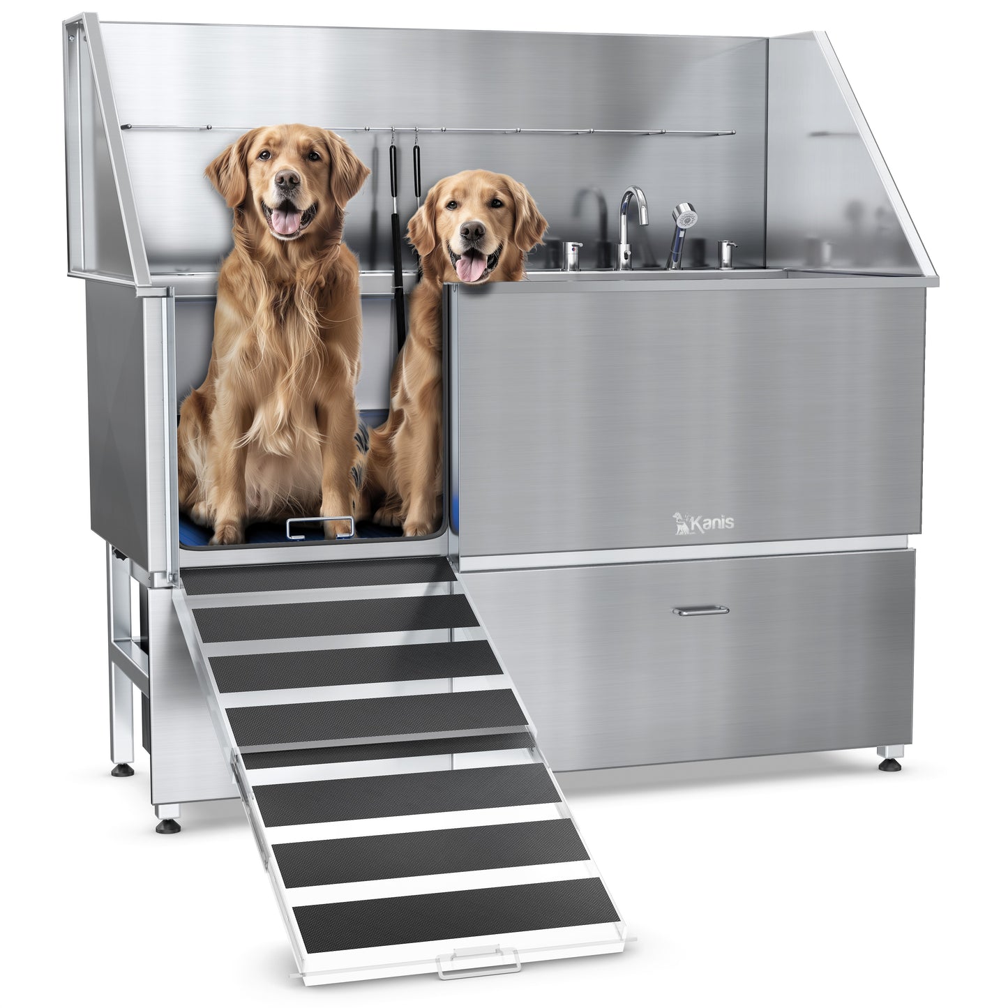 KANIS - Professional Stainless Steel Dog Bathing Station