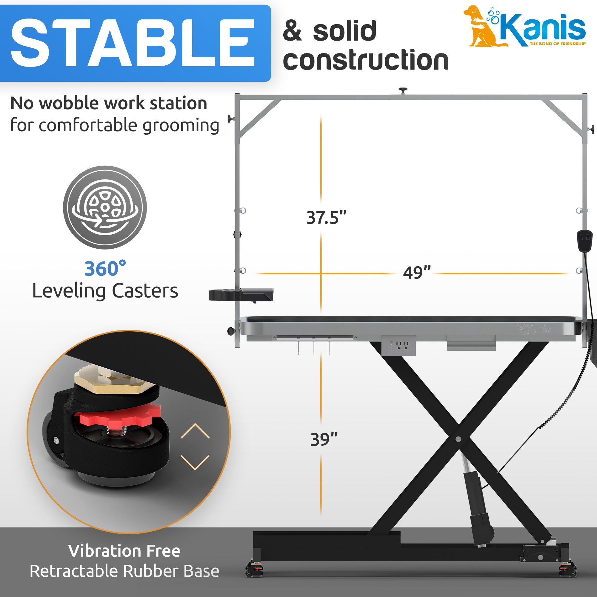 KANIS Professional Electric Dog Grooming Table