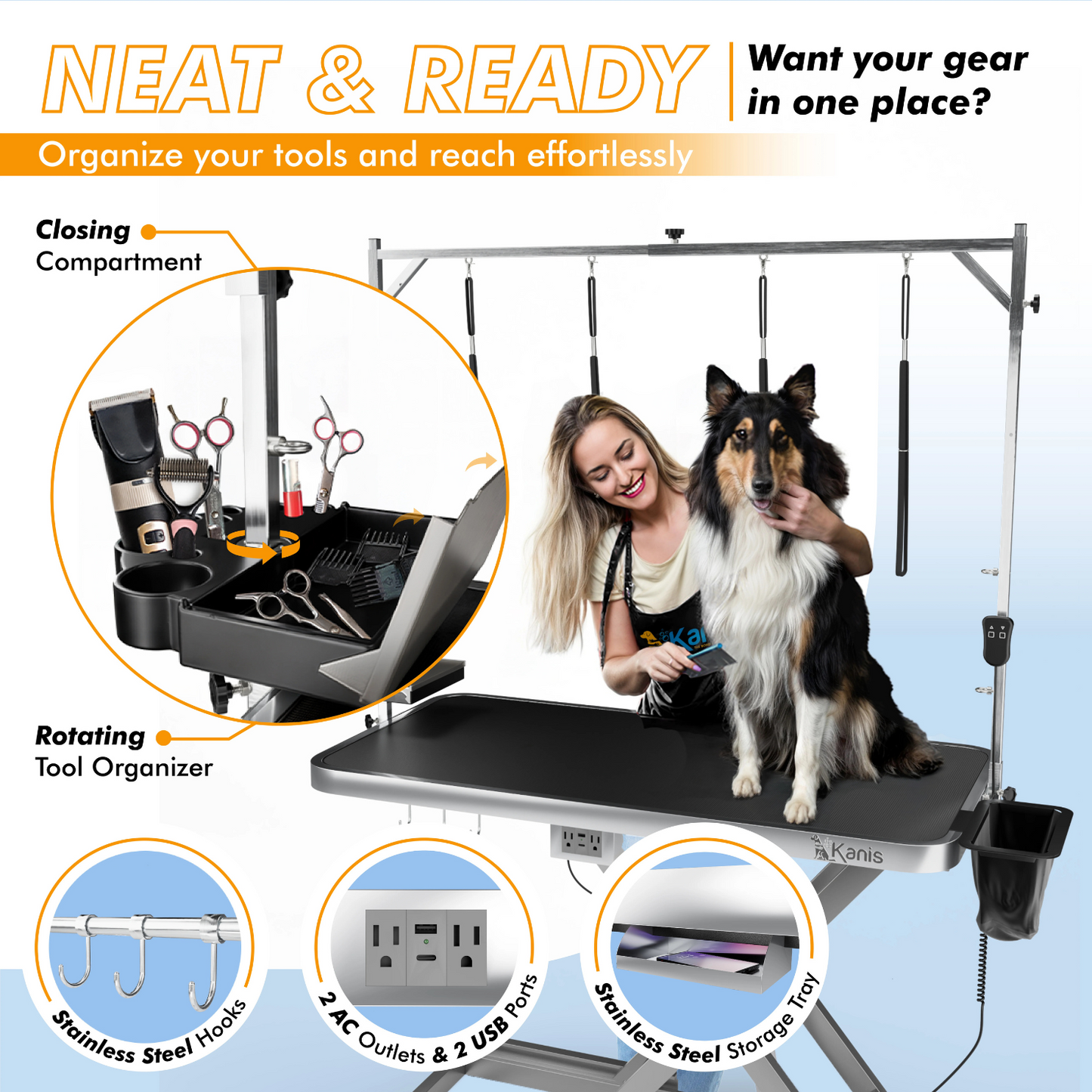 KANIS - Professional Electric Dog Grooming Table