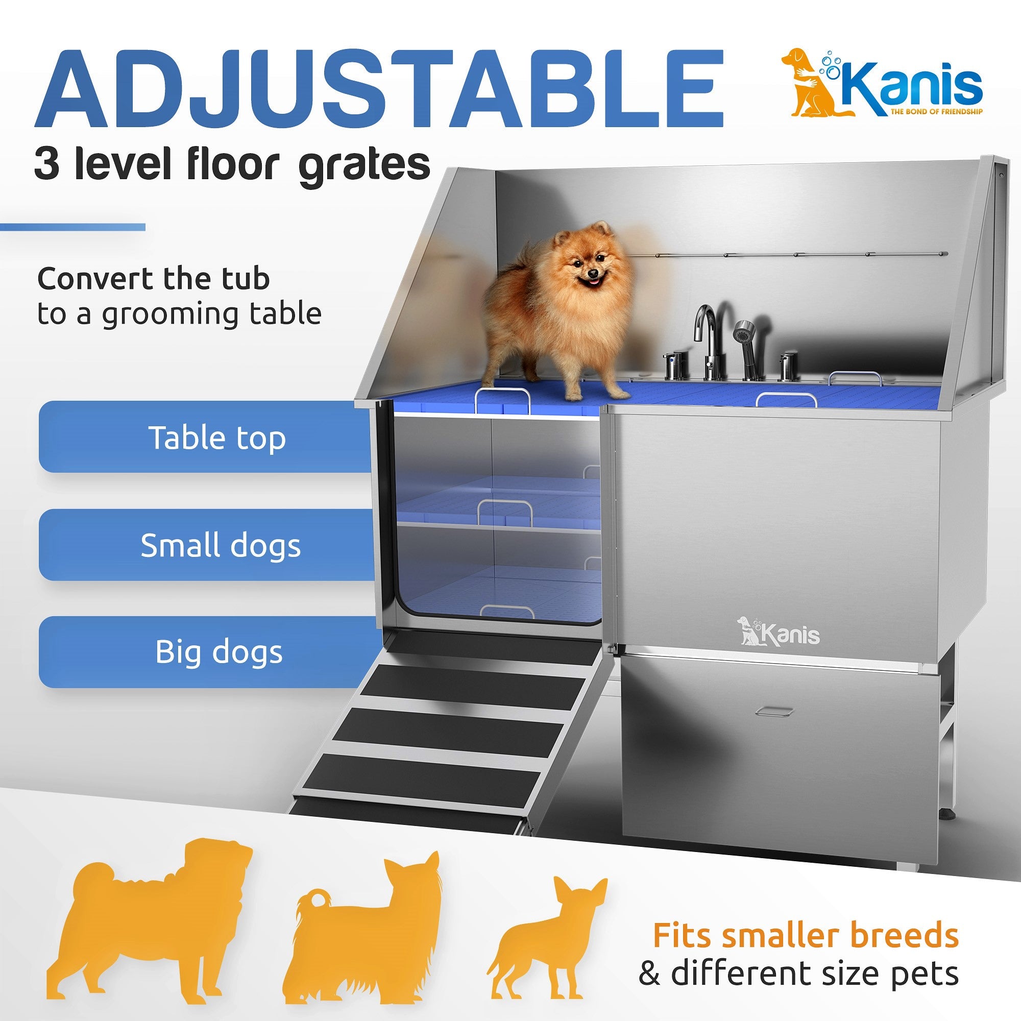 Stainless steel sales dog wash